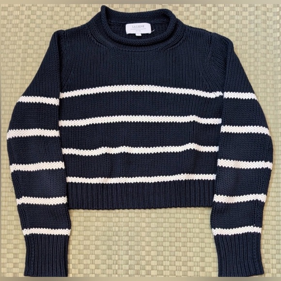 La Ligne Mini Marina Navy w/ Ivory Striped Sweater - Picture 2 of 9